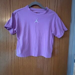 Jordan Lavender Crop T-Shirt with White Jumpman